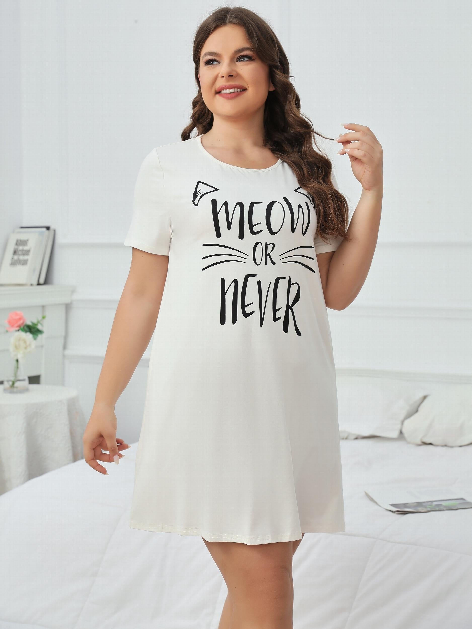 Letter Print Casual Loungewear Dress