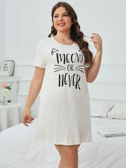 Letter Print Casual Loungewear Dress