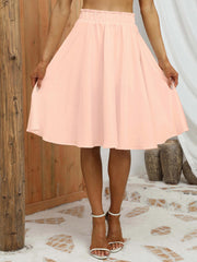 High Waist Summer Skirts Solid Color Women's Clothing