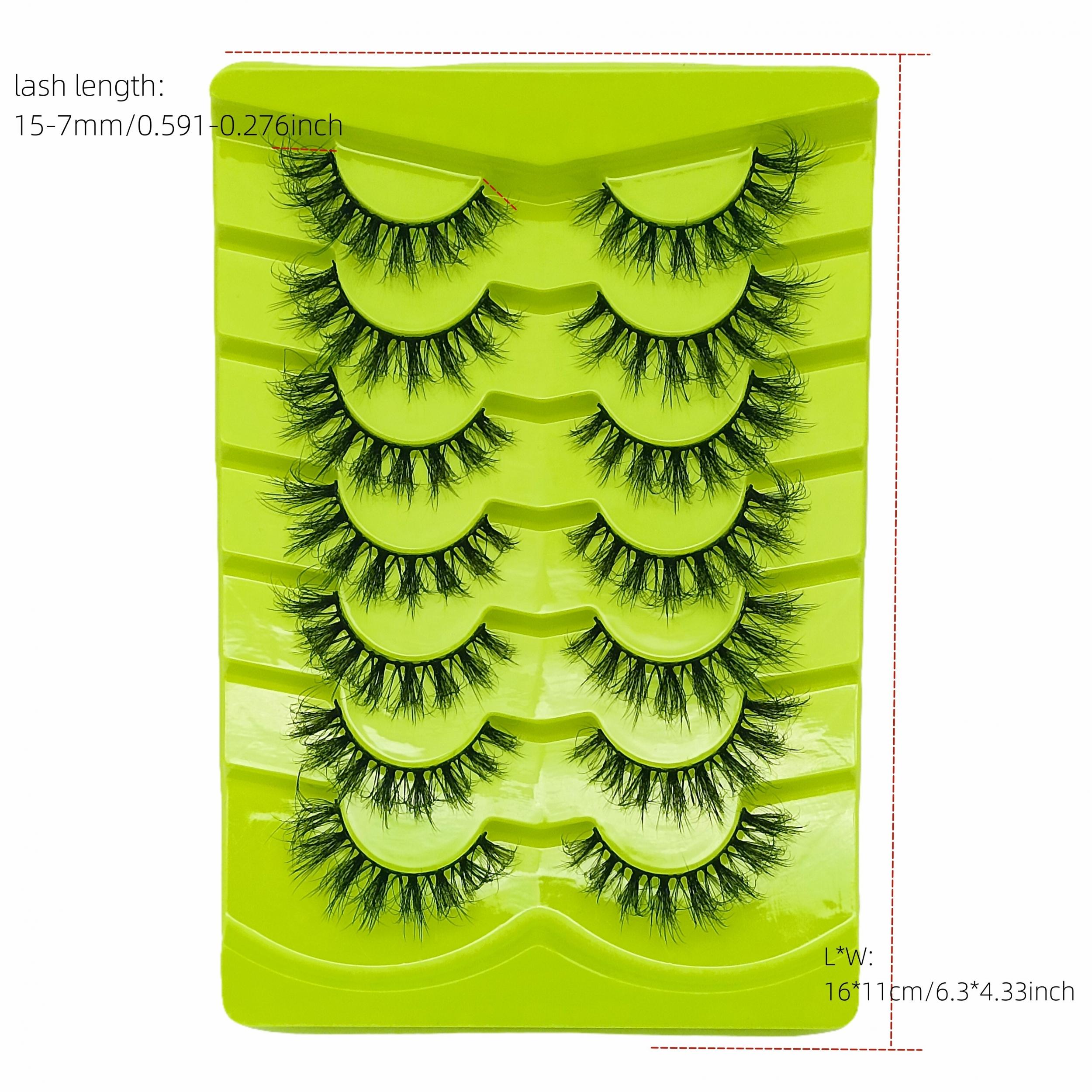 7 Pairs Fairy Style False Lashes Natural Wispy Volume Cat Eye Strip Lashes