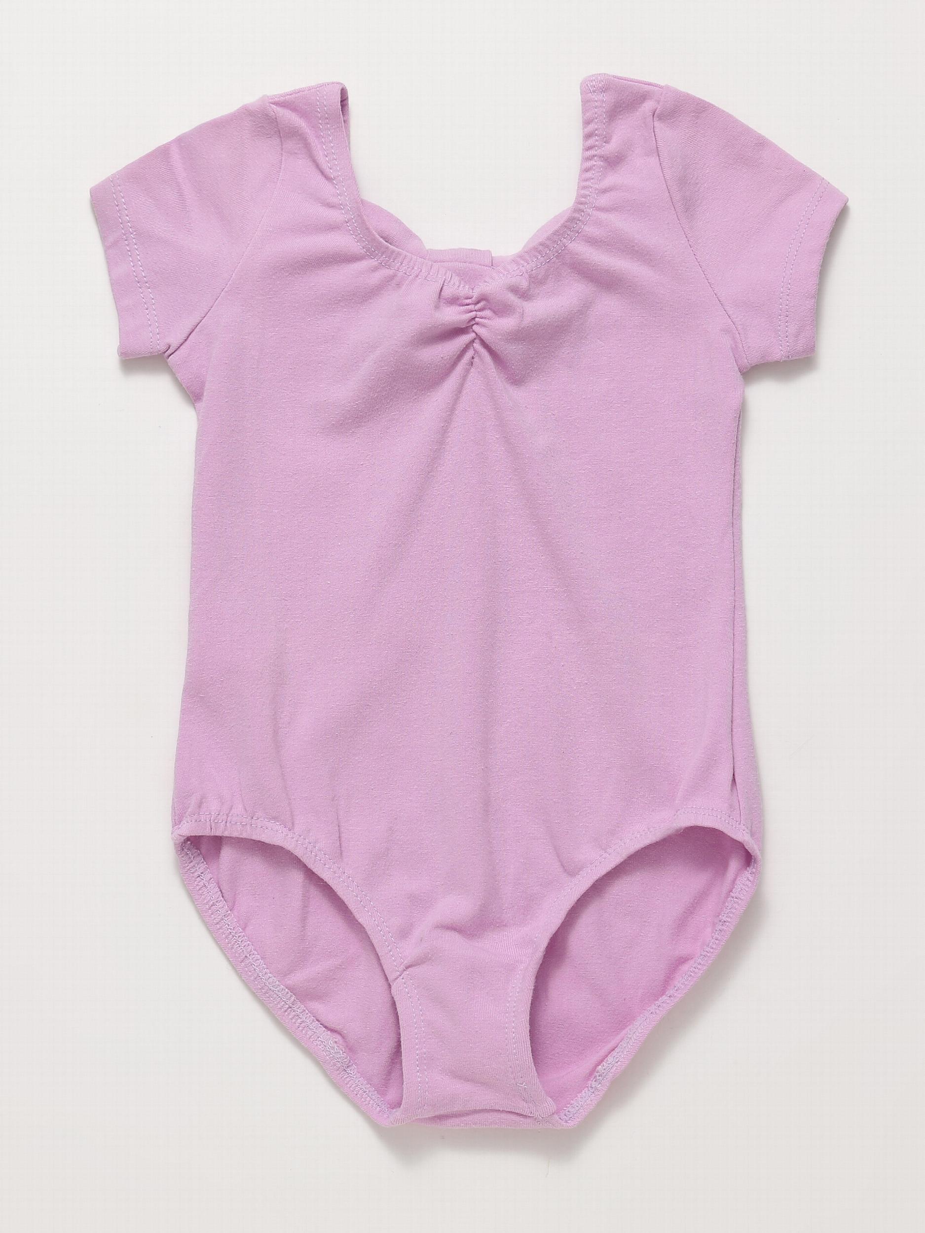 Girls Short Sleeve Team Basic Leotard Ballet Dance Gymnastics