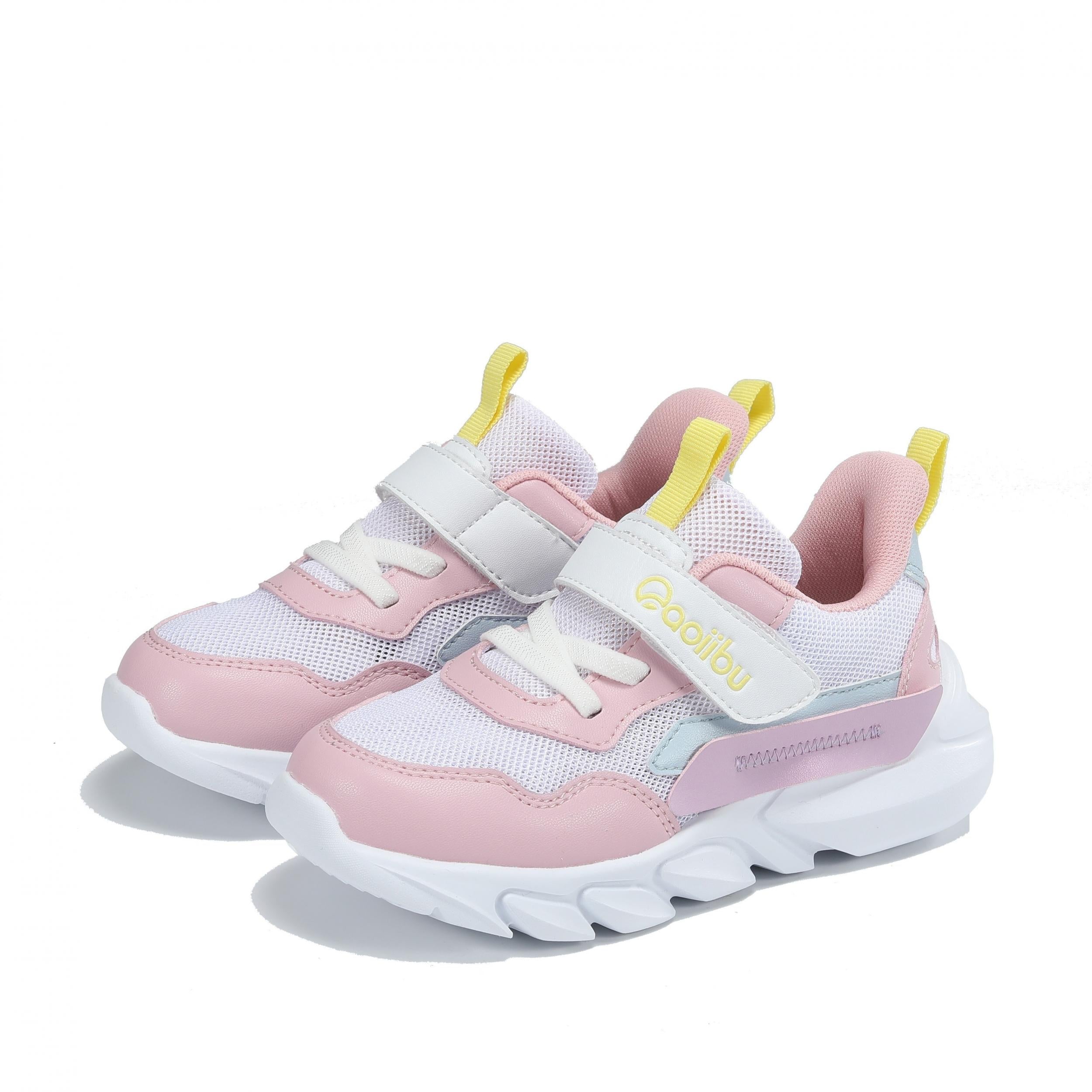 Breathable Kids Sneakers w/ Non Slip Soles & Hook Loop Closure