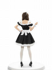 Sexy Maid Role Play Costume Ruffle Bow Dress Lingerie
