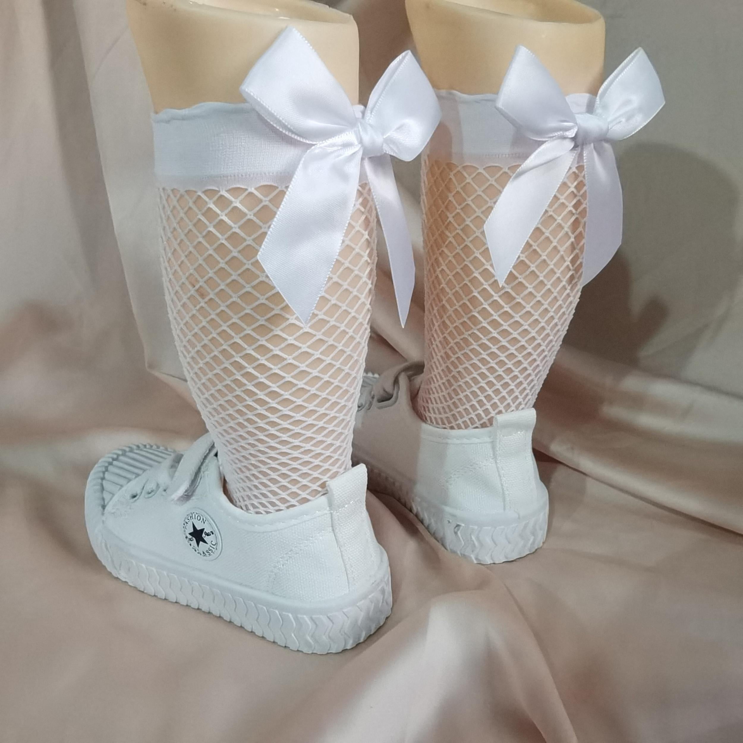 Comfy Mesh Socks with Bowknot - Stylish & Breathable