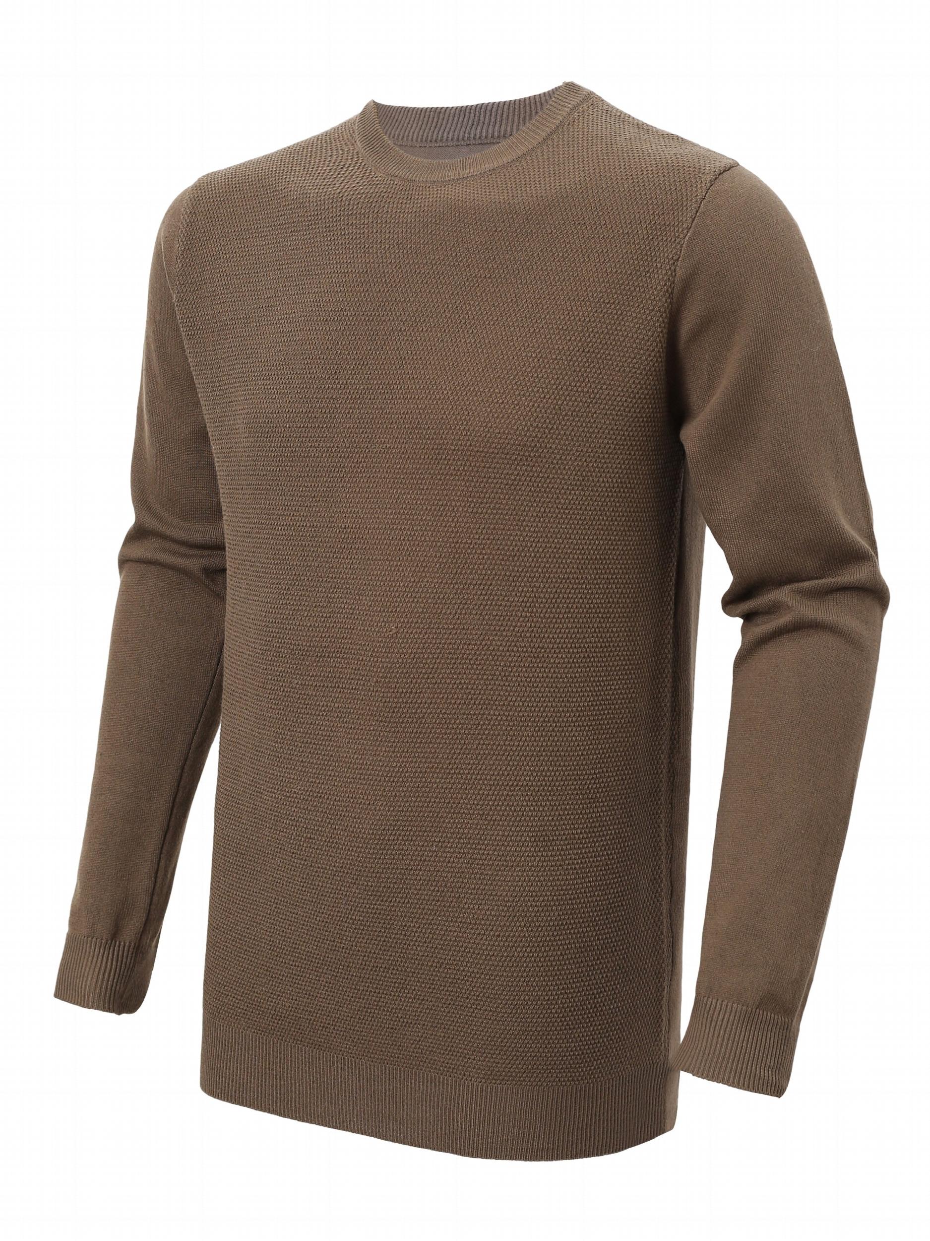 Men's High Stretch Crew Neck Pullover Sweater