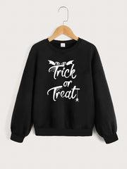 Girls' Halloween Sweatshirt Long Sleeve Pullover