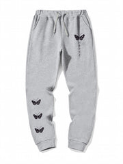 Men's Butterfly Print Jogger Sweatpants Casual Sport Pants