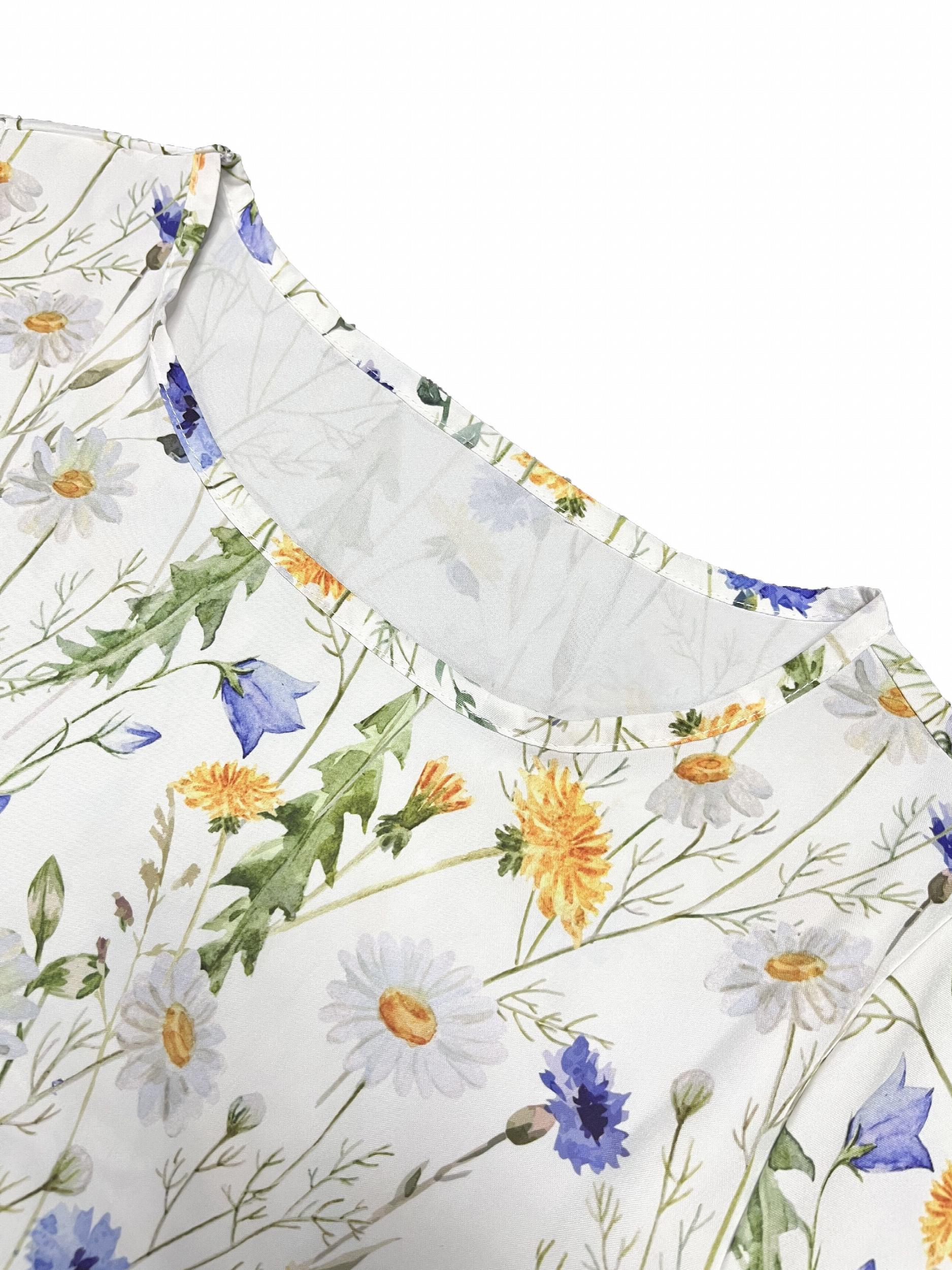 Floral Print Short Sleeve Dress