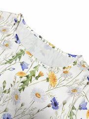 Floral Print Short Sleeve Dress
