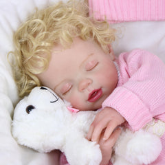 20inch Curly Hair Soft Rubber Doll With Cloth Body & Accessories