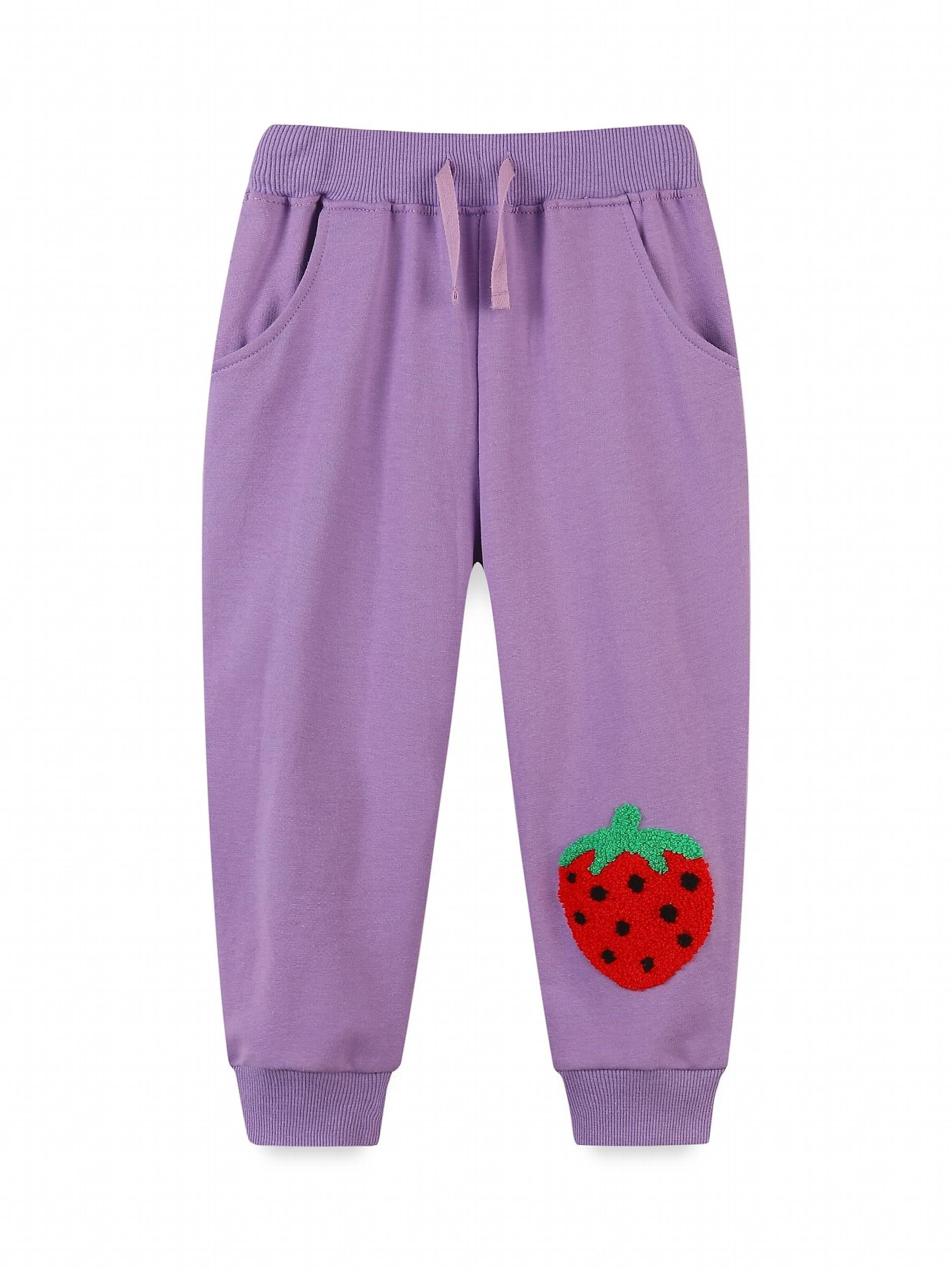 Girls' Jogger Sweatpants Drawstring Waist Casual Comfort Sports Trousers