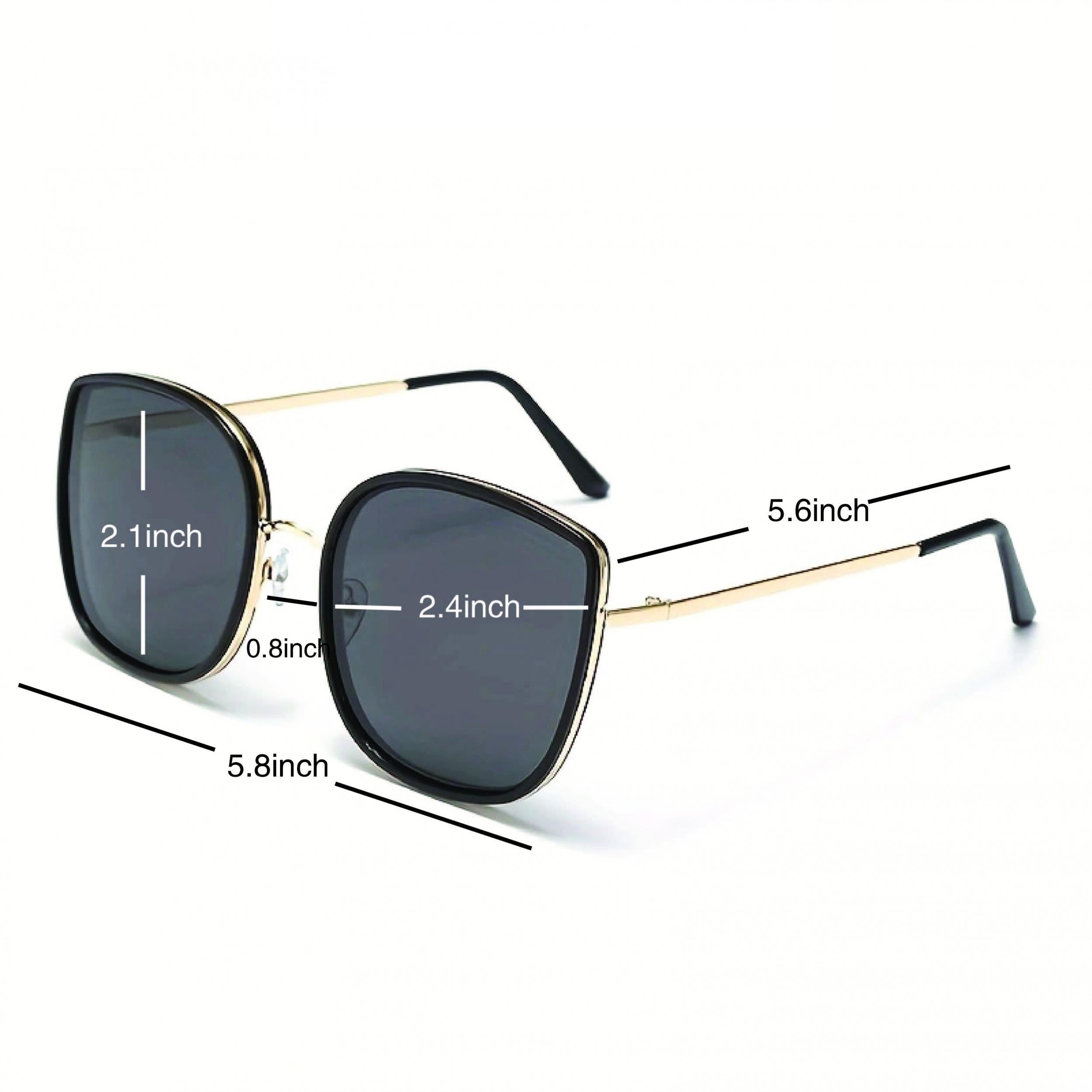 Oversized Square Frame Polarized Sunglasses UV400