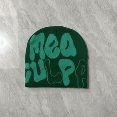 Letter Style Knitted Beanie Warm Hat