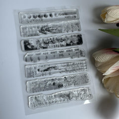 Animal Background Clear Stamps for Card Making and Scrapbooking