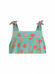 Girls Strawberry Graphic Tankini Swimsuit Set