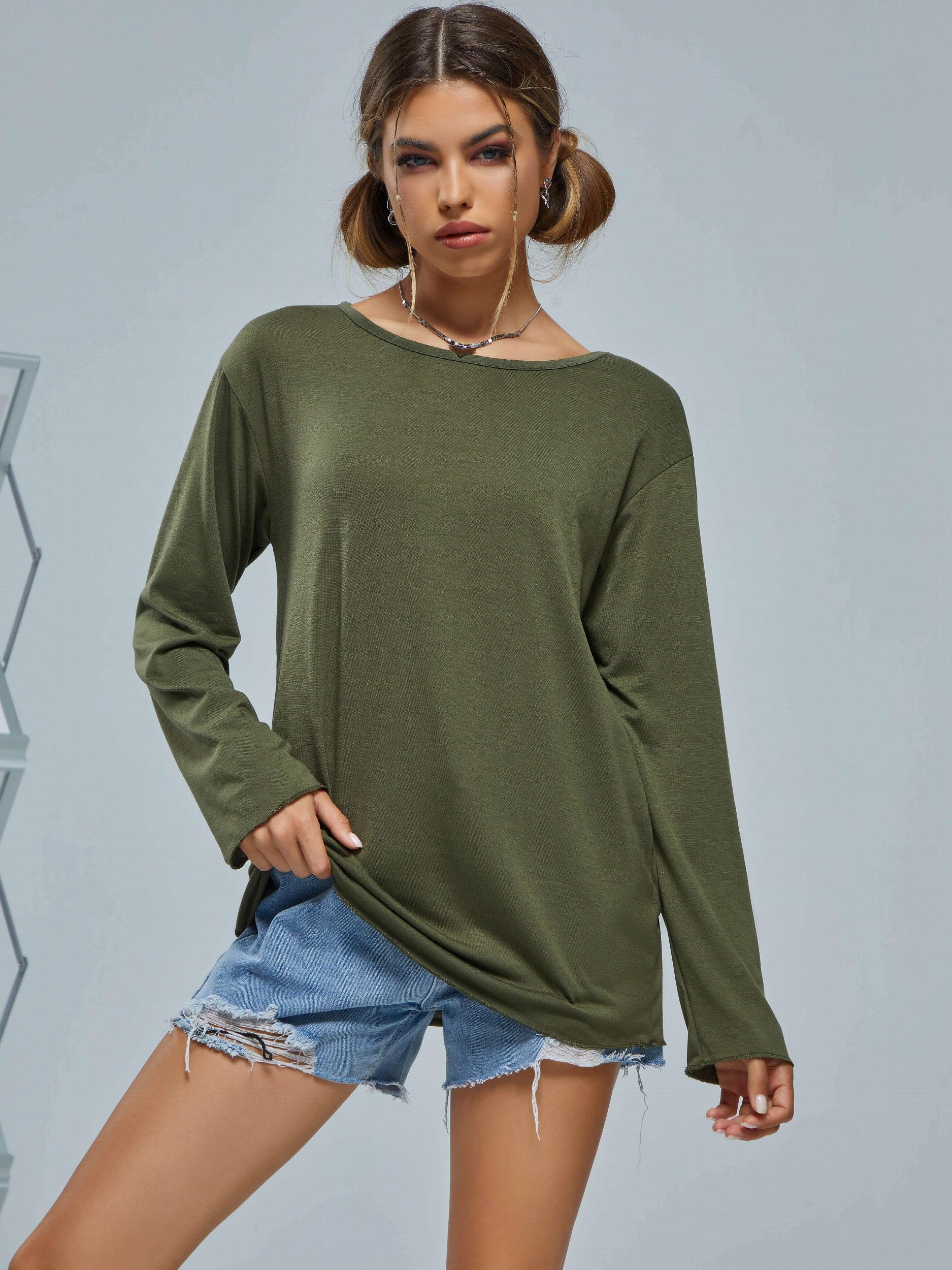 Long Sleeve Sports Casual Top Round Neck Running Shirt