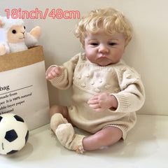 Reborn Doll 18 Inch Handpainted Soft Touch Toy Blond Hair Child Birthday