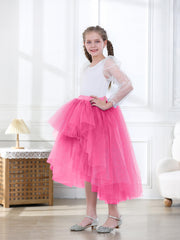 Girls High Waist Steampunk Gothic Tutu Skirt For Party Dance