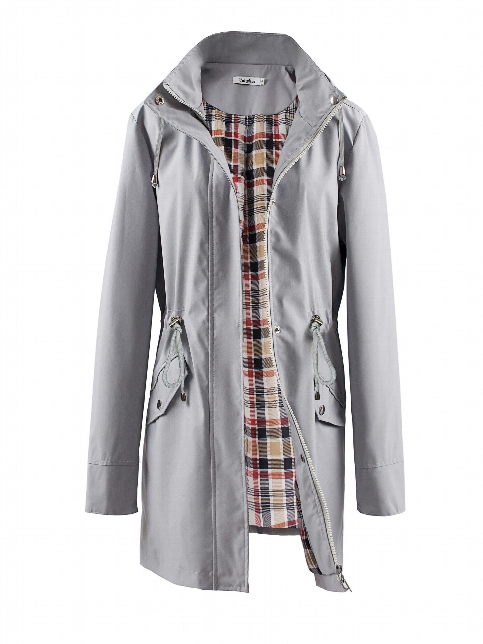 Hooded Zip Up Coat Casual Long Sleeve Coat For Fall & Winter