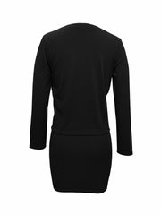Slim Two-piece Dress Set Long Sleeve Jacket & Bodycon Dress