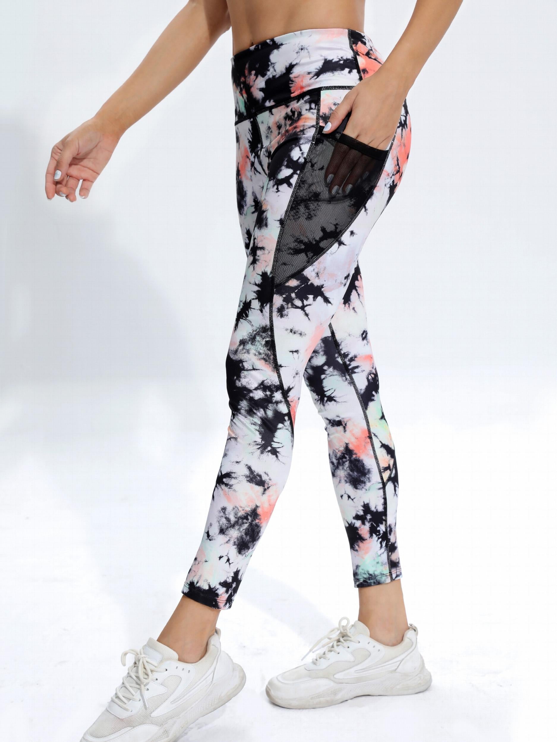High Stretch Tie Dye Yoga Legging Slim Fit With Pocket