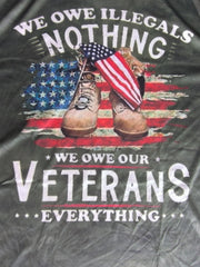 Men's American Veteran Print Tee Mid Stretch Crew Neck T-shirt