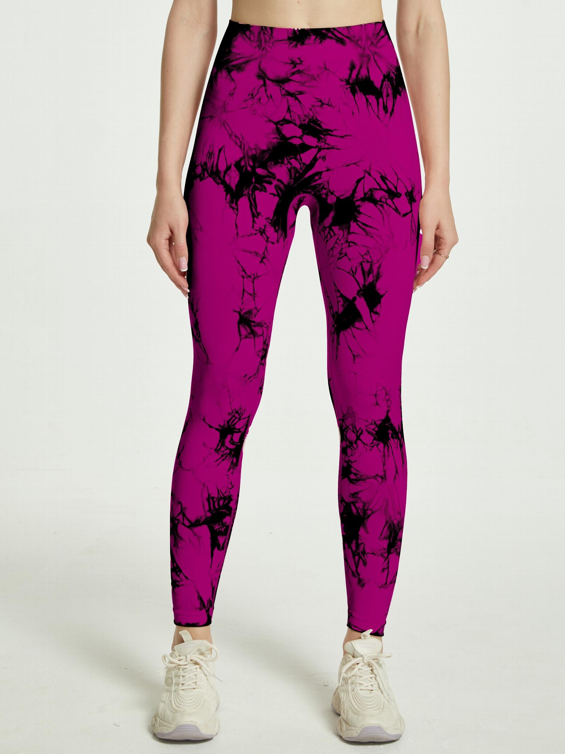 Tie Dye Seamless Sports Leggings High Stretch Yoga Pants