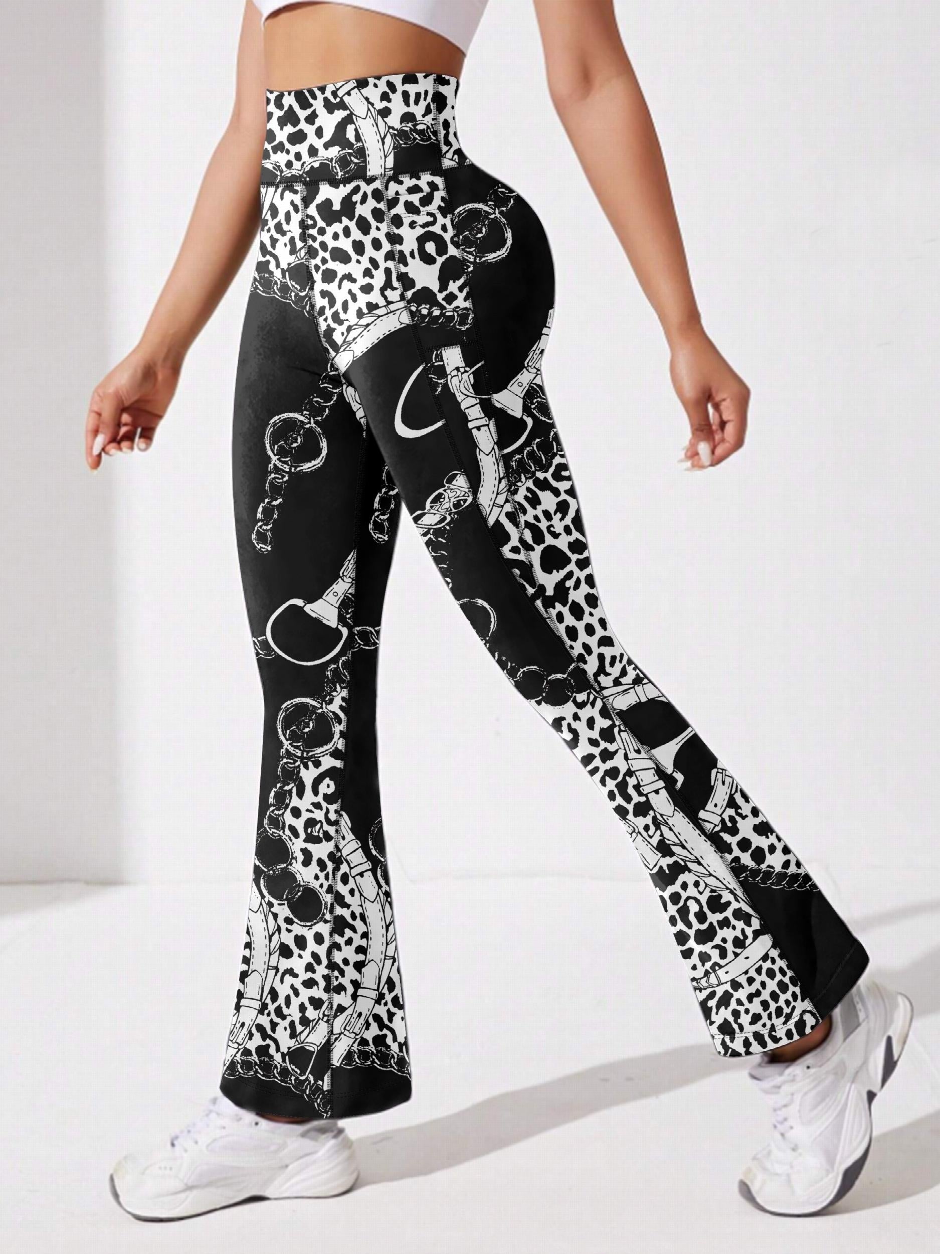 Flared Slimming Yoga Leggings High Stretch Fitness Yoga Pants
