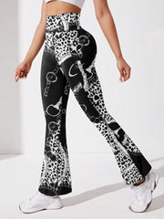 Flared Slimming Yoga Leggings High Stretch Fitness Yoga Pants