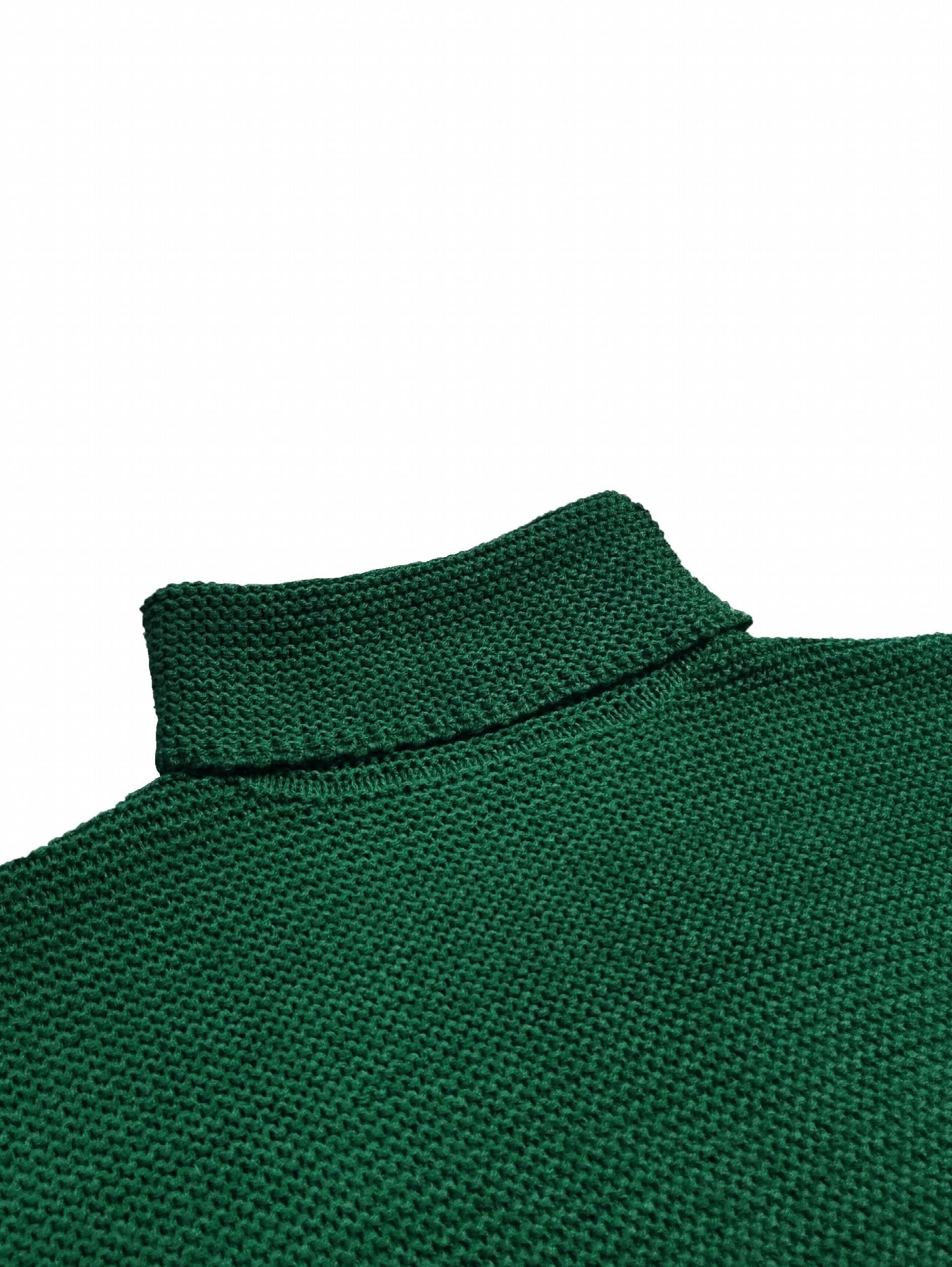 Casual Turtleneck Sweater Long Sleeve Solid Knit