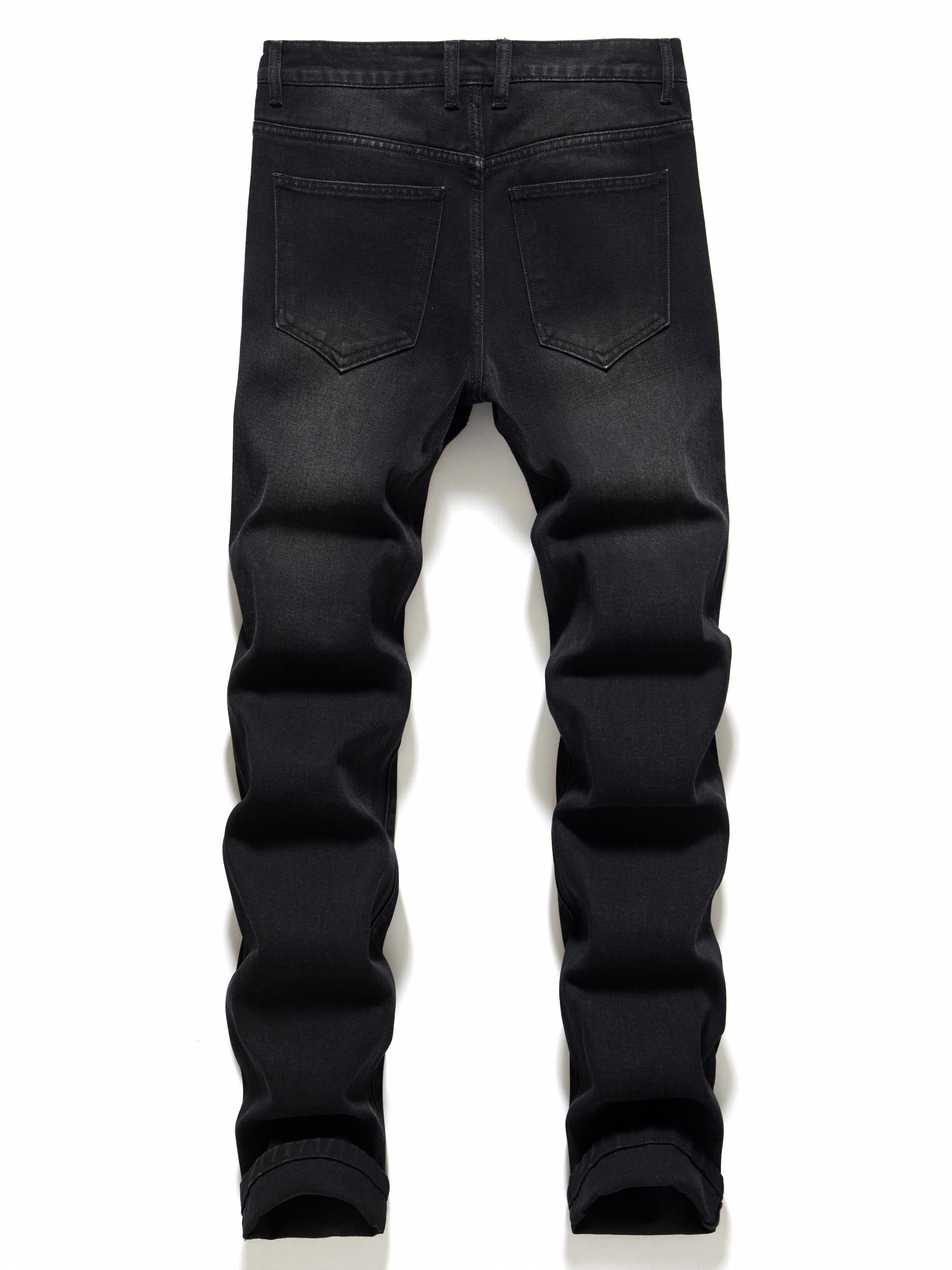 Men's Ripped Jeans Casual Street Style Distressed Denim Pants