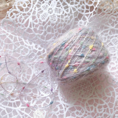 Soft Mohair Yarn With Colorful Dots 50g 100m