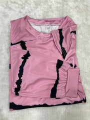 Striped Print Crew Neck Sweatshirt for Women