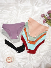 9pcs Ribbed Briefs Comfy & Stretchy Intimates Panties Lingerie & Underwear