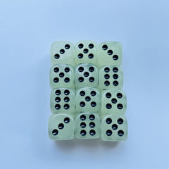 12pcs Luminous Dices 16mm Circular Dot Dice Set for Nightclub Bar KTV