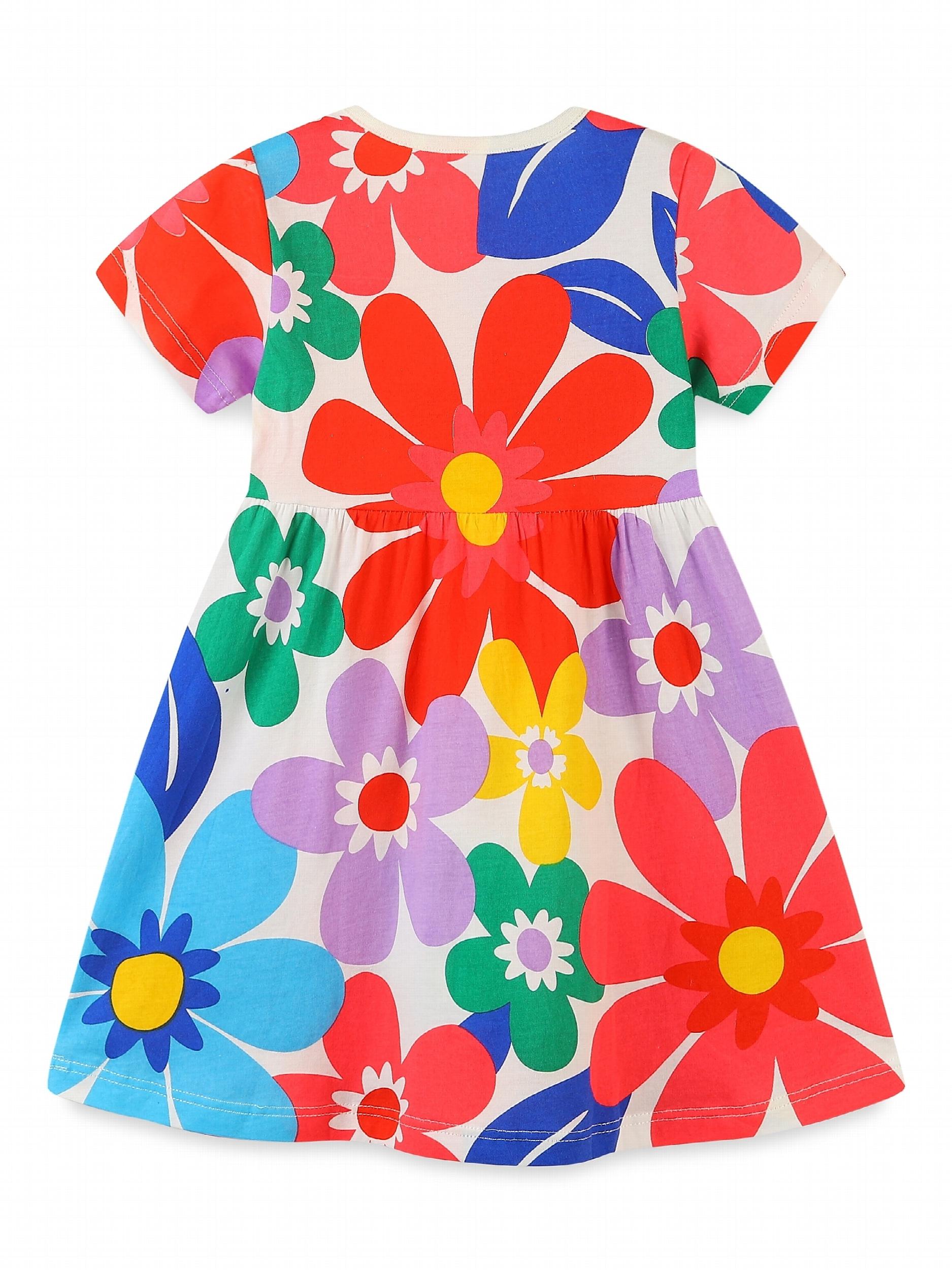 Toddler Girls Floral Print Cotton Dress