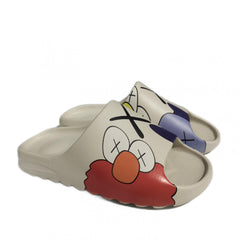 Women's Cartoon Print Slides Lightweight Open Toe Slip On Shoes