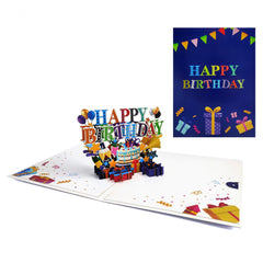 1Pc 16 18 21 30 40 50 60 70 80 Happy Birthday Pop Up Card 15 24x20
