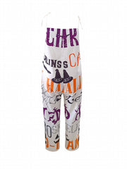 Halloween Jumpsuit Women's Graphic Tie Shoulder Loose