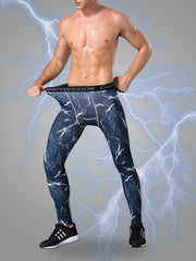 Men's Camo Pocket Leggings Sports Compression Pants