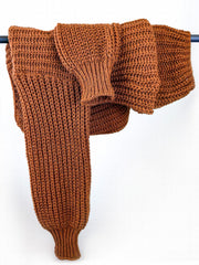 Solid Lantern Sleeve Chunky Knitted Cardigan