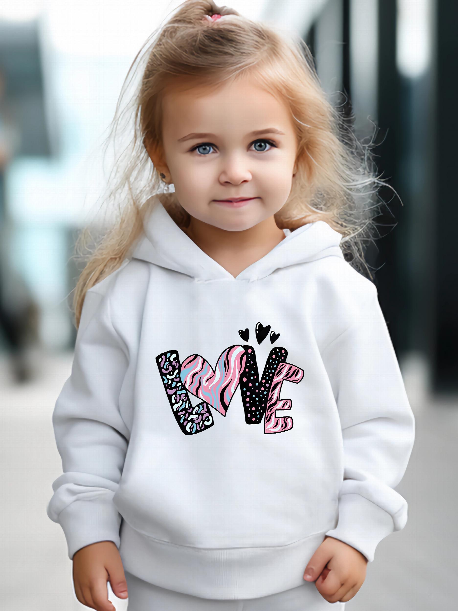 Love Letter Pattern 2pcs Kids Activewear Sets - Comfy Outfits for Sports