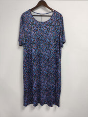 Casual Dress Women's Floral Print Tee Dress With Pockets