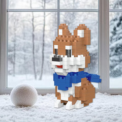 3D Dog Block Model Set - Husky & Pug - Artistic Display