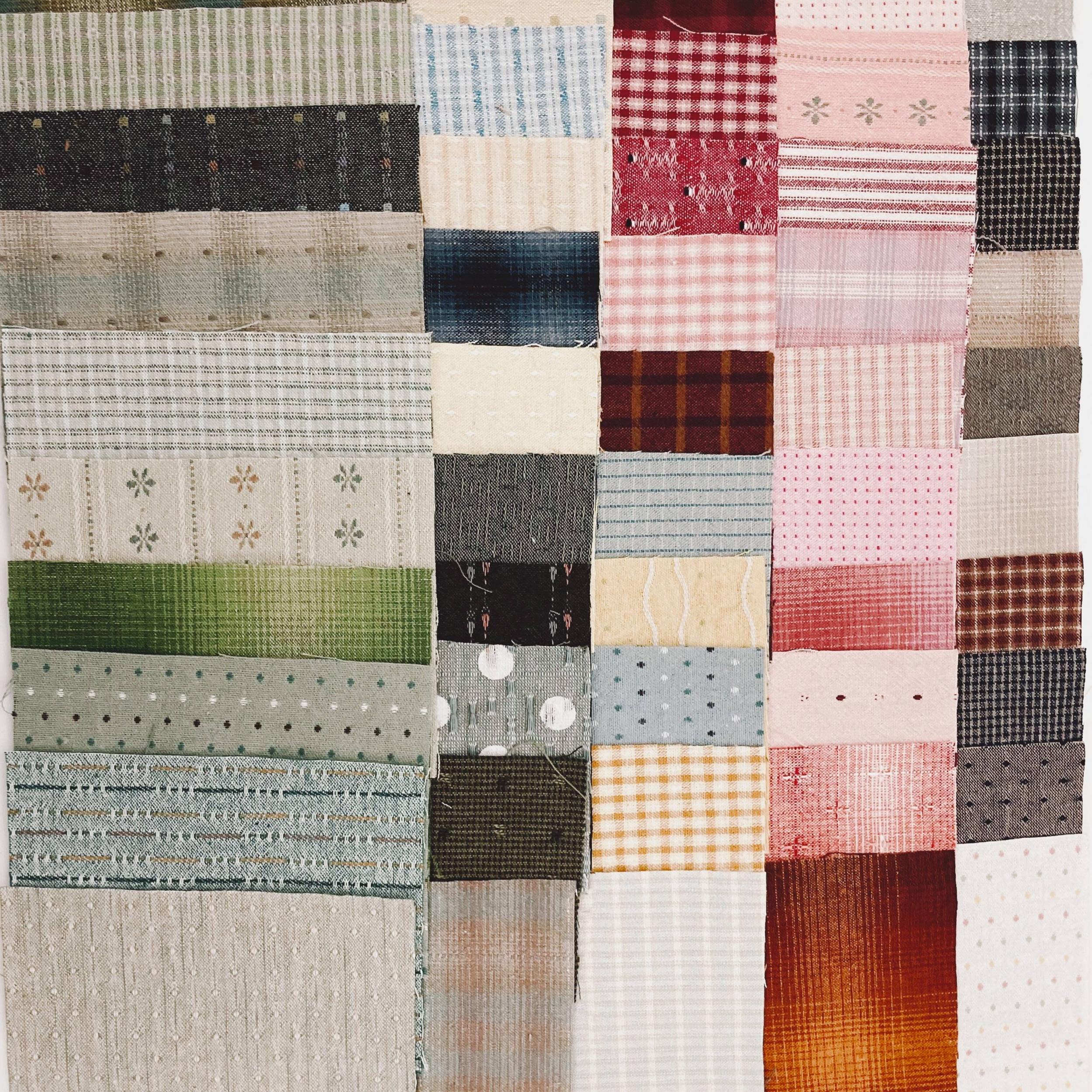 50pcs 9 Yarn Dyed Fabric DIY Patchwork Cotton Fabric For Sewing Doll Clothes