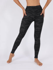 Women's Camo Print High Waist Leggings with Pockets