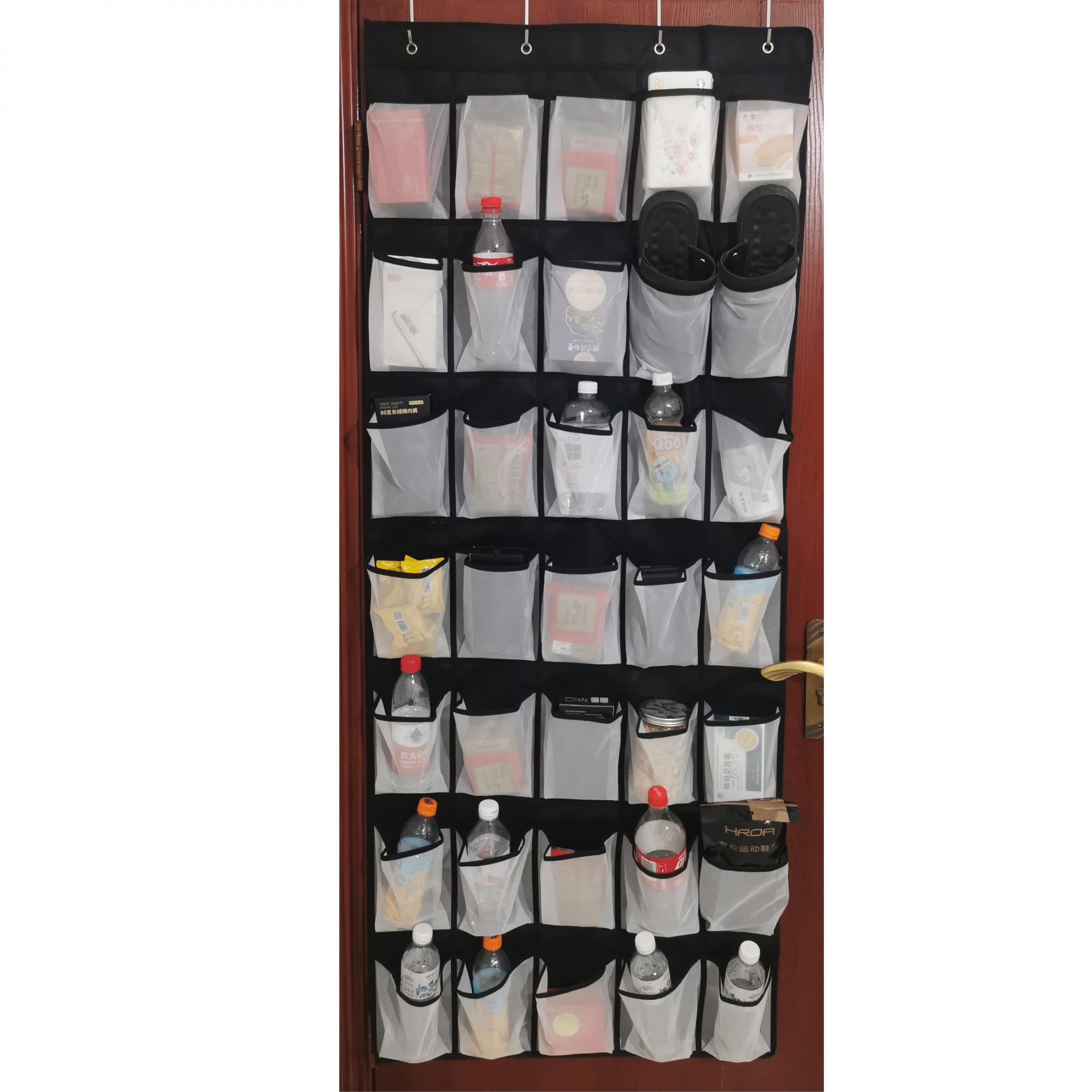 Over the Door Shoe Rack 35 Large Mesh Pockets Organize Closet