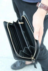 Men's PU Leather Long Zipper Wallet