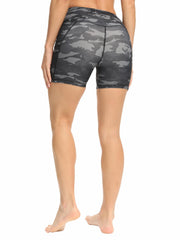 Camouflage Running Yoga Shorts High Waist Biker Shorts