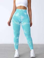 3Pcs Tie Dye Seamless Yoga Pants High Waist Leggings
